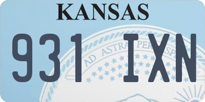 KS license plate 931IXN