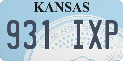 KS license plate 931IXP