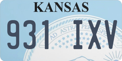 KS license plate 931IXV