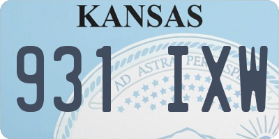 KS license plate 931IXW