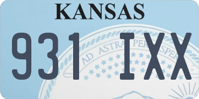 KS license plate 931IXX