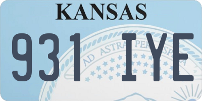 KS license plate 931IYE