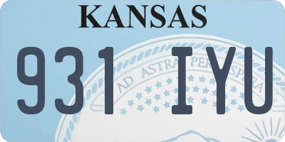 KS license plate 931IYU