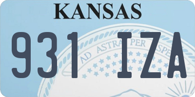 KS license plate 931IZA