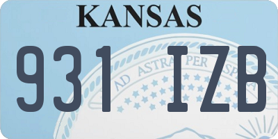 KS license plate 931IZB
