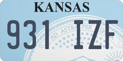 KS license plate 931IZF