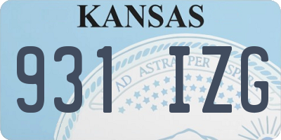KS license plate 931IZG