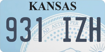 KS license plate 931IZH