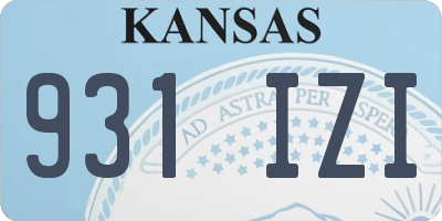 KS license plate 931IZI