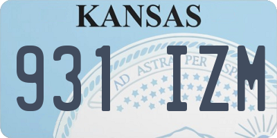 KS license plate 931IZM
