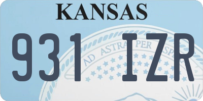 KS license plate 931IZR