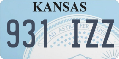 KS license plate 931IZZ