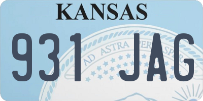 KS license plate 931JAG