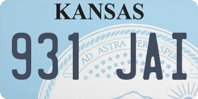 KS license plate 931JAI