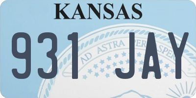 KS license plate 931JAY