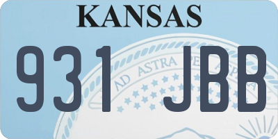 KS license plate 931JBB