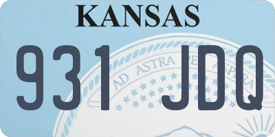 KS license plate 931JDQ