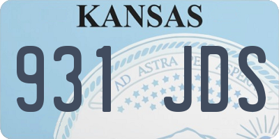 KS license plate 931JDS