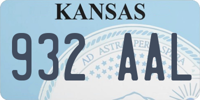 KS license plate 932AAL