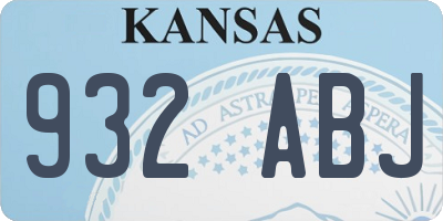 KS license plate 932ABJ