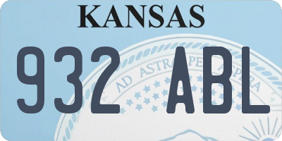 KS license plate 932ABL