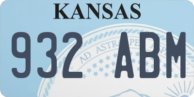 KS license plate 932ABM