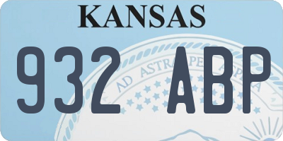 KS license plate 932ABP