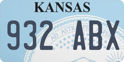 KS license plate 932ABX