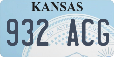 KS license plate 932ACG