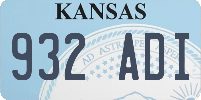 KS license plate 932ADI