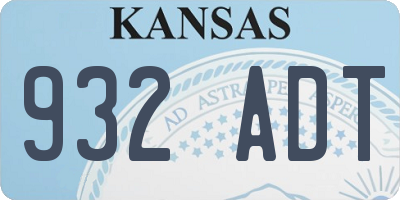KS license plate 932ADT