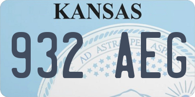 KS license plate 932AEG