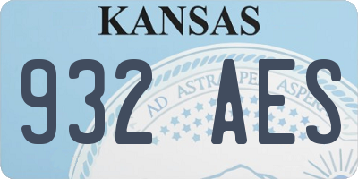 KS license plate 932AES