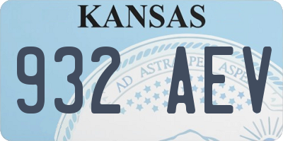 KS license plate 932AEV