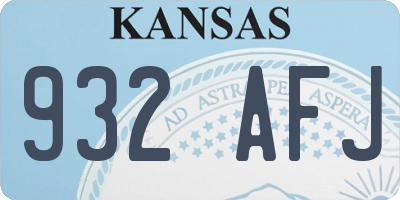 KS license plate 932AFJ