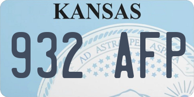 KS license plate 932AFP