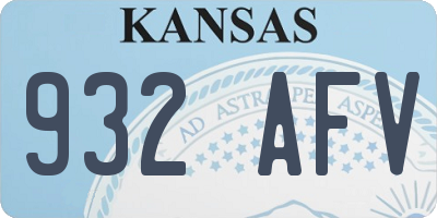 KS license plate 932AFV