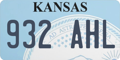 KS license plate 932AHL