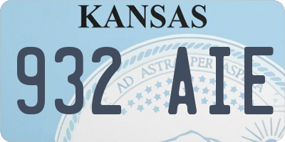 KS license plate 932AIE