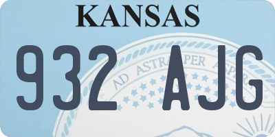 KS license plate 932AJG