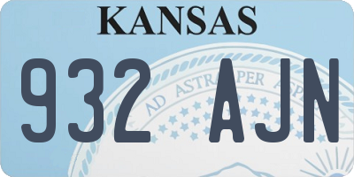 KS license plate 932AJN