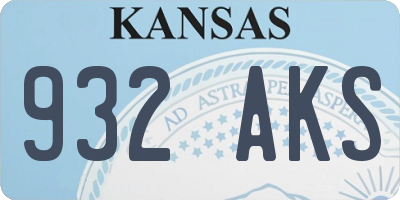 KS license plate 932AKS