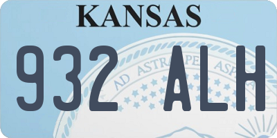 KS license plate 932ALH