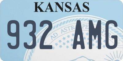KS license plate 932AMG