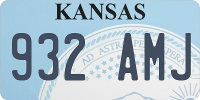 KS license plate 932AMJ