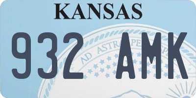 KS license plate 932AMK
