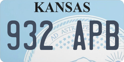 KS license plate 932APB