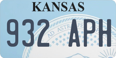 KS license plate 932APH