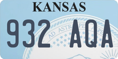 KS license plate 932AQA
