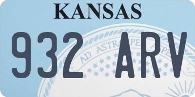KS license plate 932ARV
